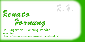 renato hornung business card